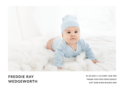 Baby Boy Thank You For The Lovely Gift Notes