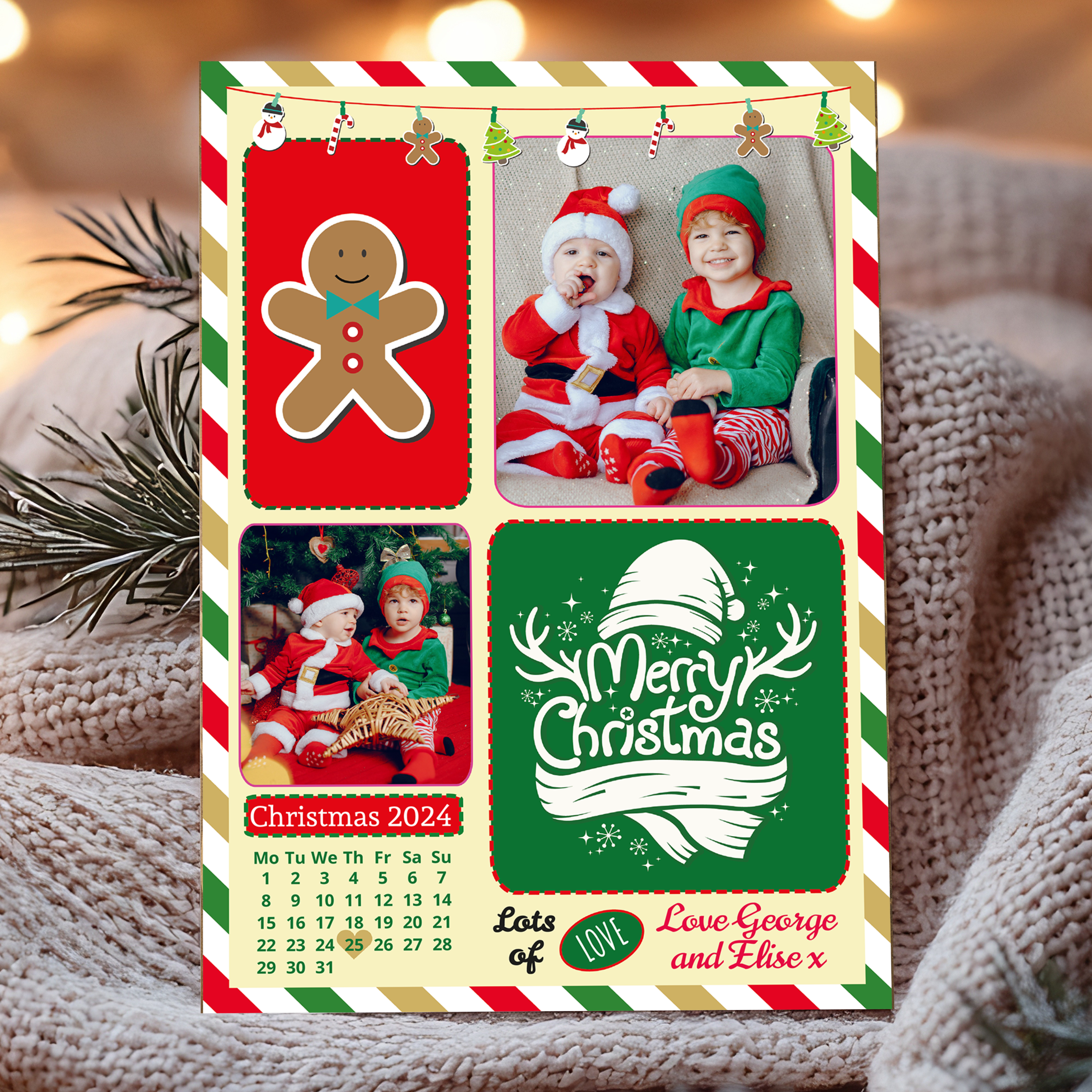 FLAT Christmas Photo Cards, Christmas Card Pack