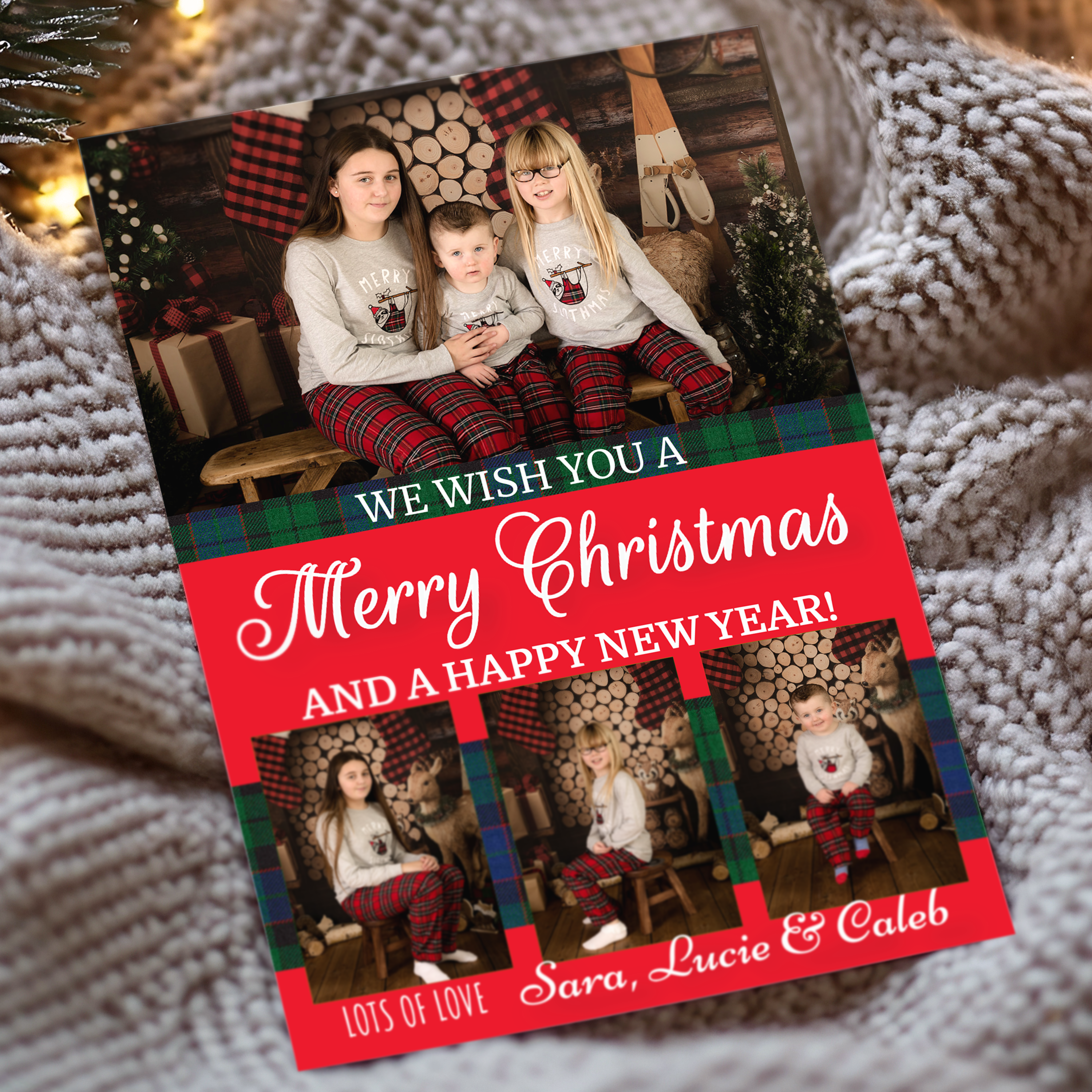 FLAT Christmas Card Pack, Photo Xmas Cards