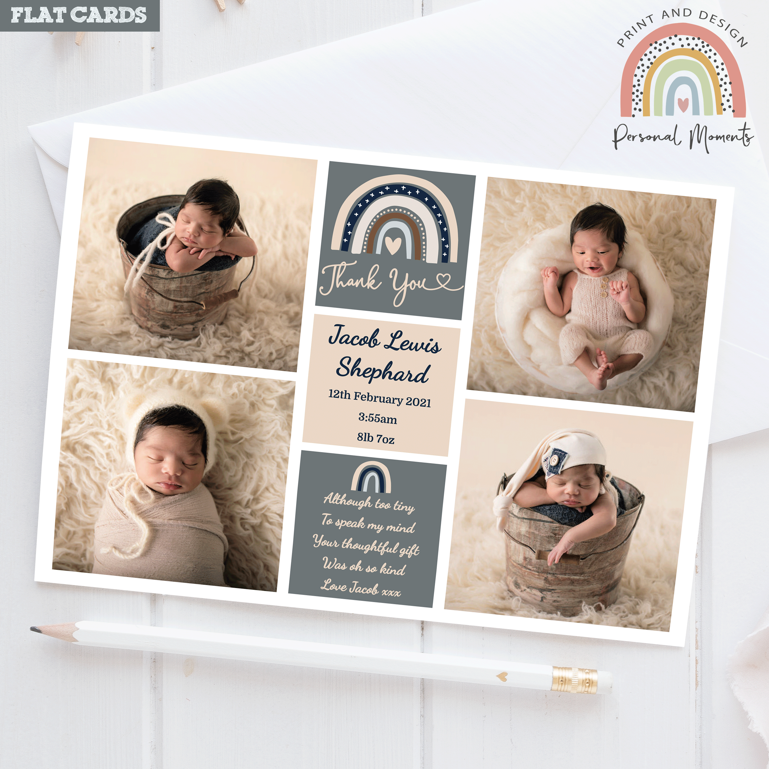 Baby Thank You Cards for Boys