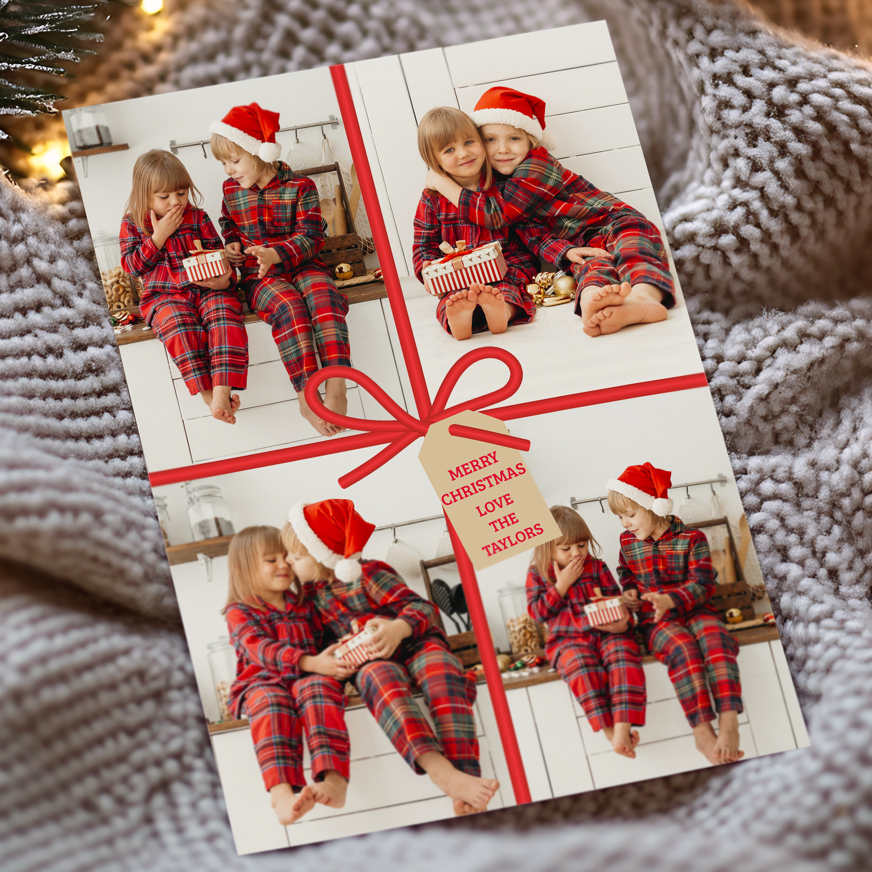 FLAT Custom Festive Christmas Cards, Christmas Cards With Photos