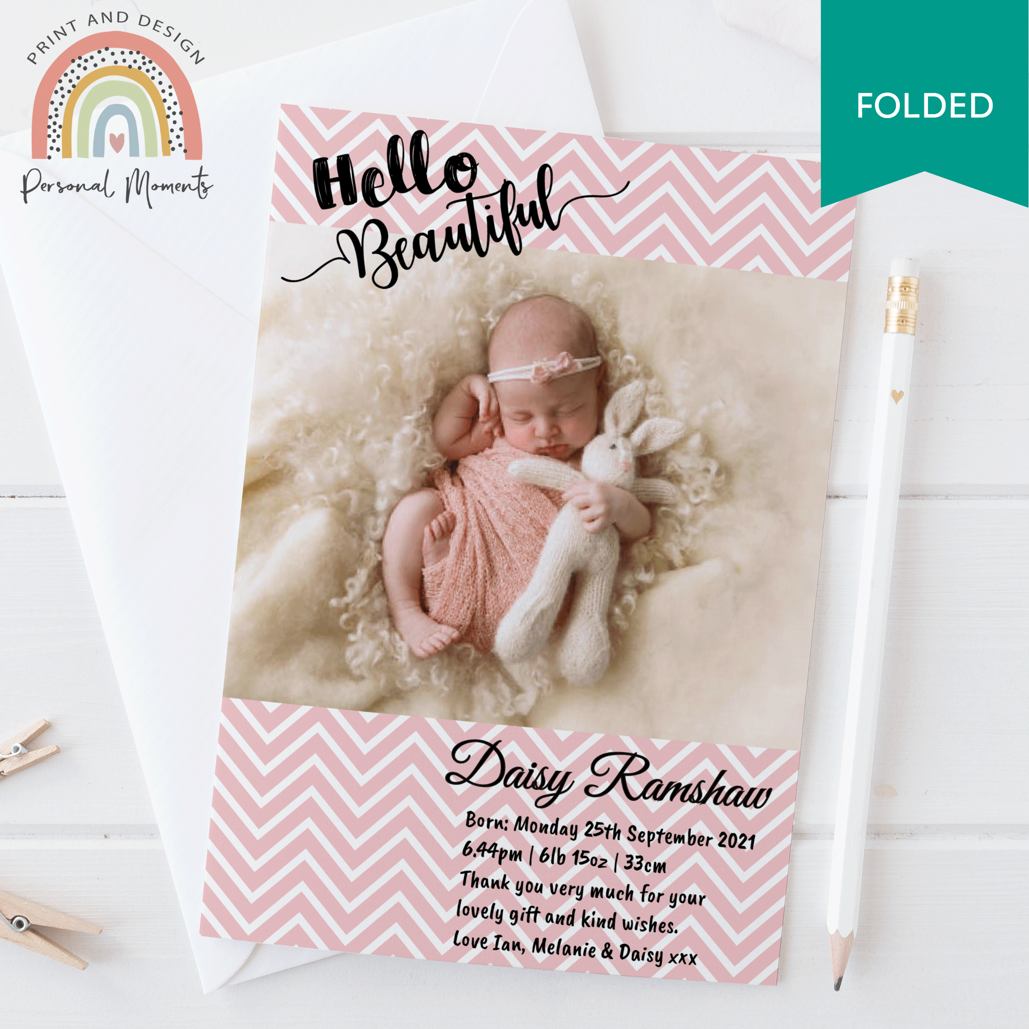 FOLDED personalmoments-thank-you-card-wave-girl-folded