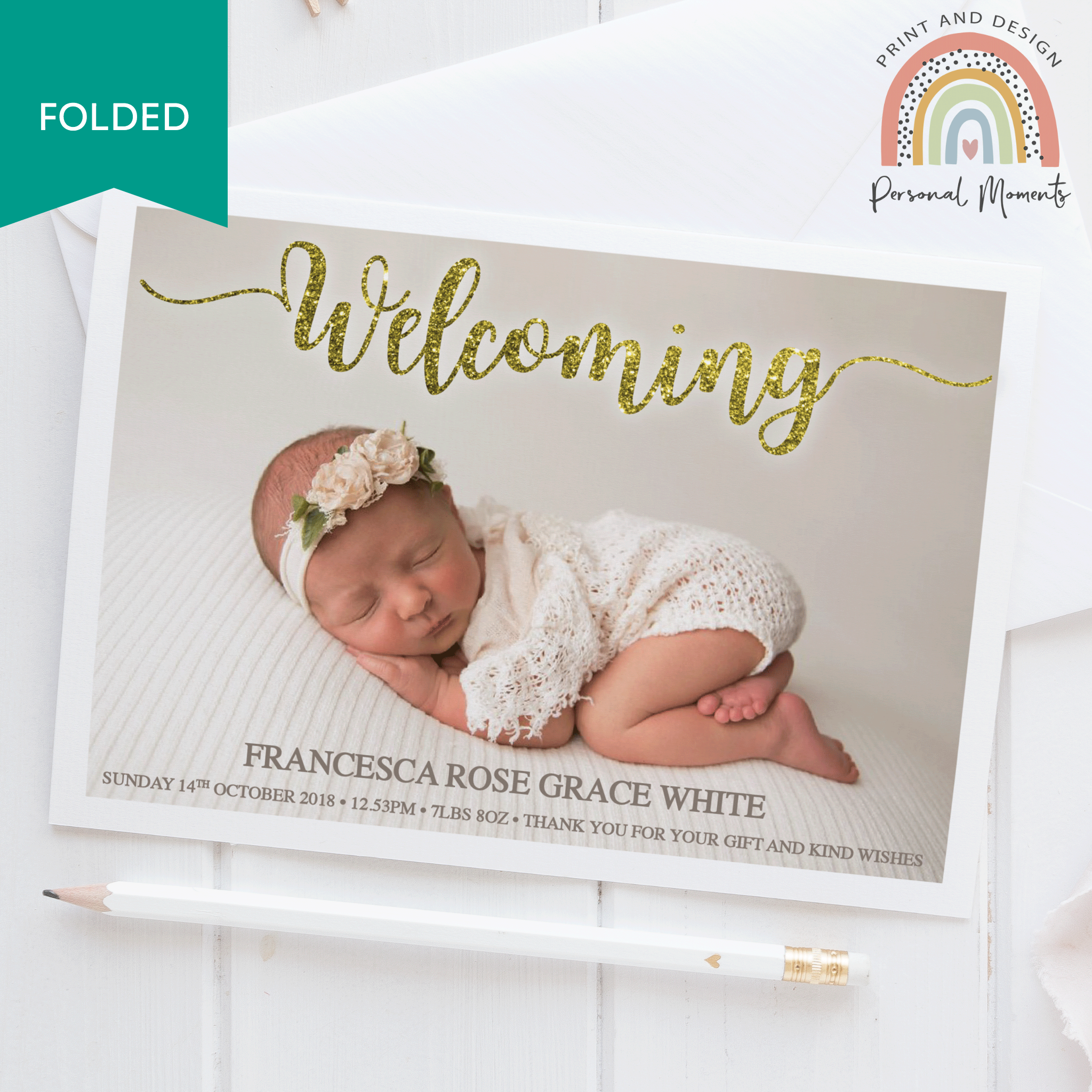 FOLDED personalmoments-thank-you-card-welocme-girl-folded