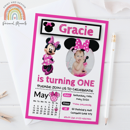 Personalised Minnie Mouse Invitations