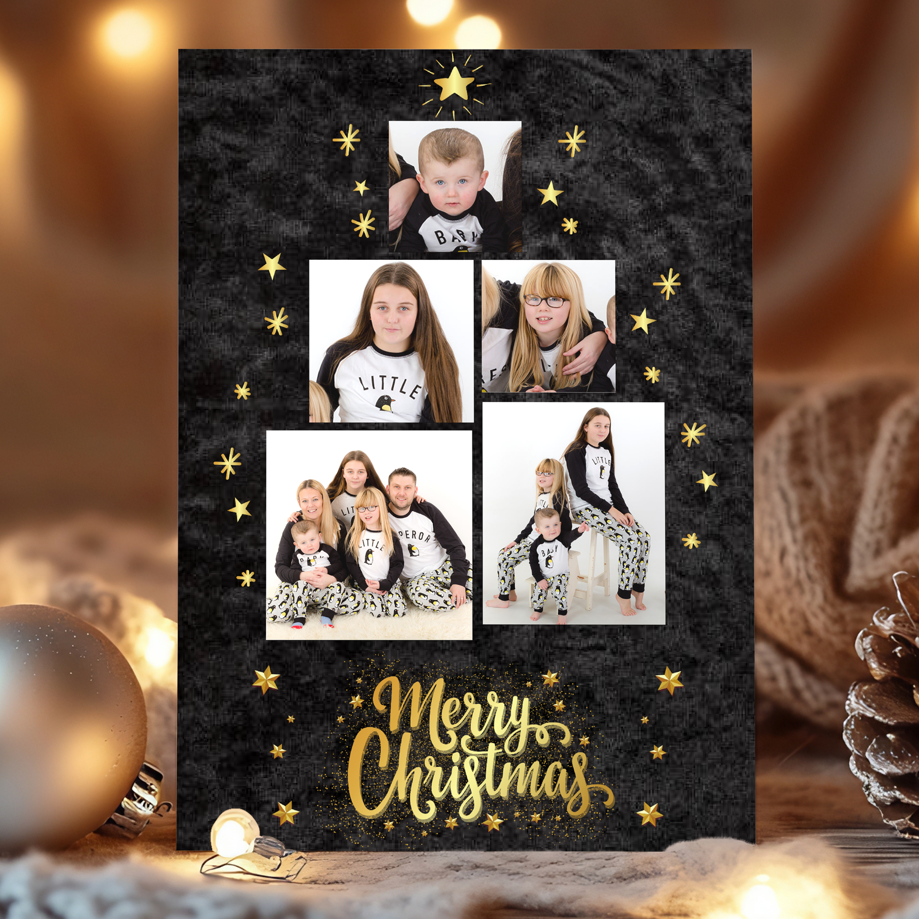 FLAT Christmas Card Pack, Children, Kids Personalized Christmas Card